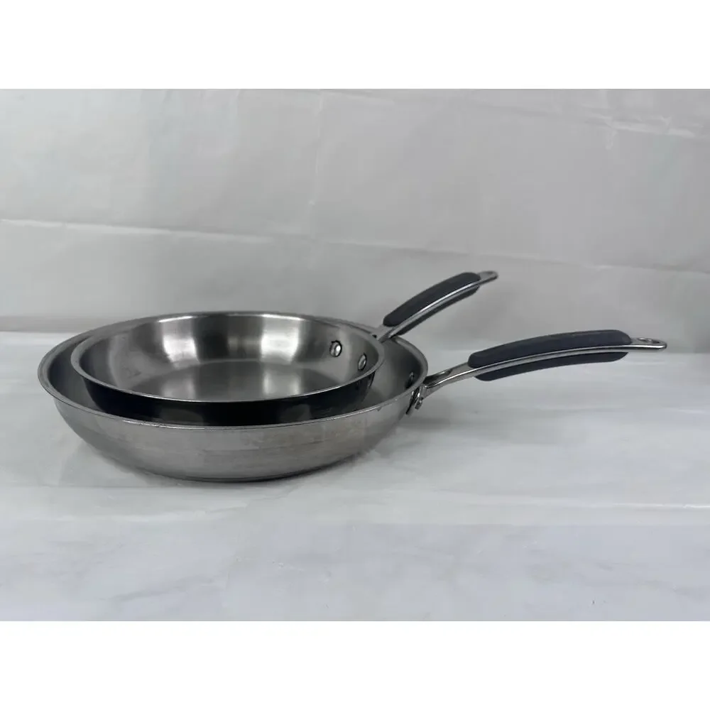 KitchenAid 10 & 12 Inch Stainless Steel Frying Sautéing Pan Skillet Heavy